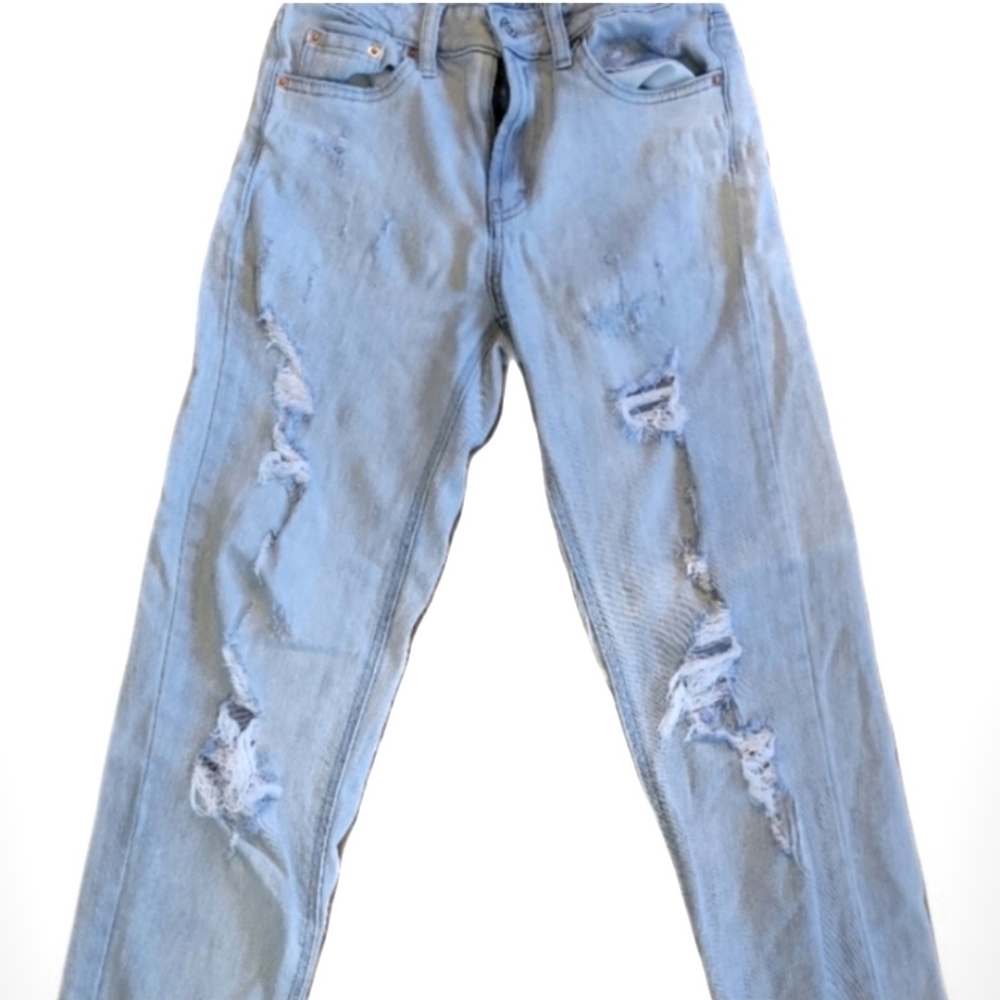 wild fable size 00 light wash straight leg blue jeans